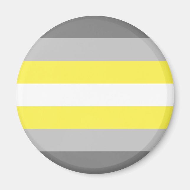 Demigender Pride Flagga Magnet (Framsidan)