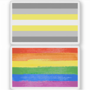 Demigender stolthet klistermärken