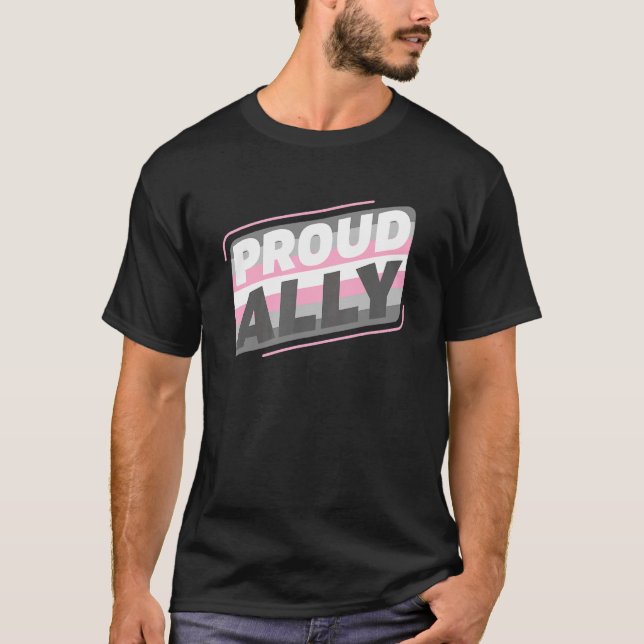 Demigirl Demisexual Proud Ally Lgbt Demigirl Flagg T Shirt (Framsida)