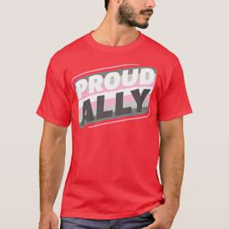 DemiGirl Demisexual Proud Ally LGBT Demigirl Flagg T Shirt