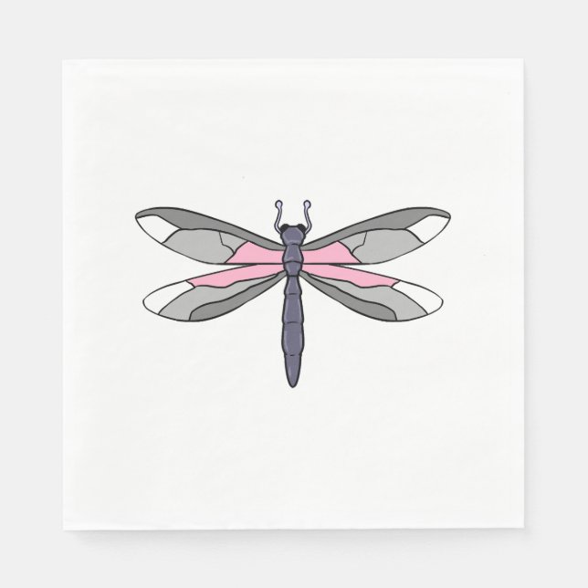 Demigirl Dragonfly Demigirl Pride Pappersservett (Framsidan)