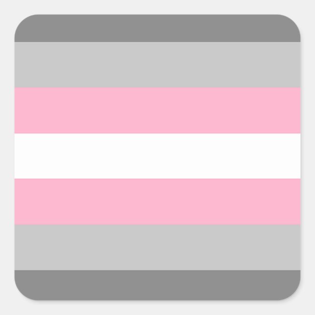 DemiGirl Flag Fyrkantigt Klistermärke (Framsida)