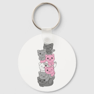 Demigirl Flagga Cat Pride Lgbtq Cute Cat Nyckelring