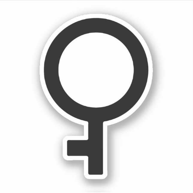 Demigirl könssymbol klistermärken (Framsida)