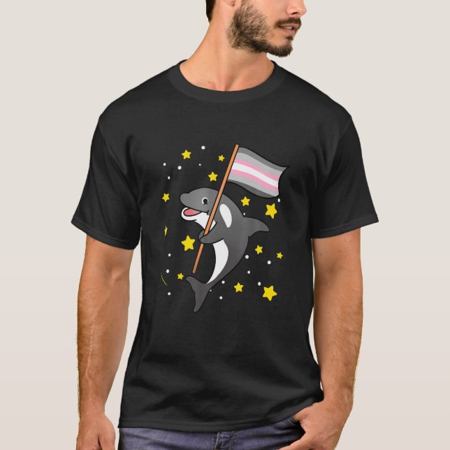 Demigirl Orca Demigirl Pride T Shirt (Framsida)