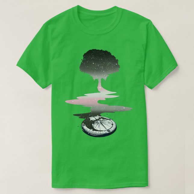 Demigirl Träd LGBT Pride Flagga T Shirt (Design framsida)