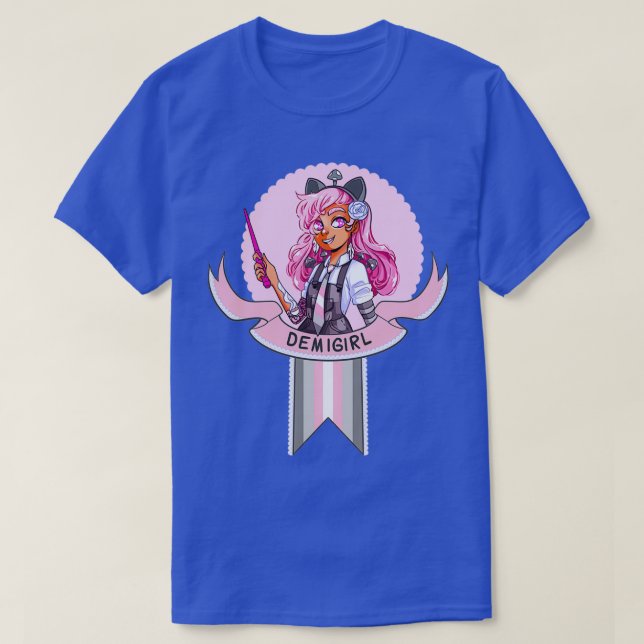 Demigirl Witchy Pride T Shirt (Design framsida)