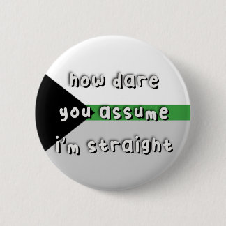 Demiromantiskt Pride - "How Dare You Assume" - HBT Knapp
