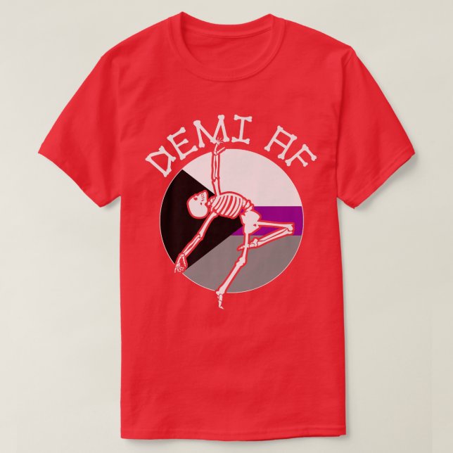 Demiseual Gay Skeleton siual Identity Nonbinary T Shirt (Design framsida)