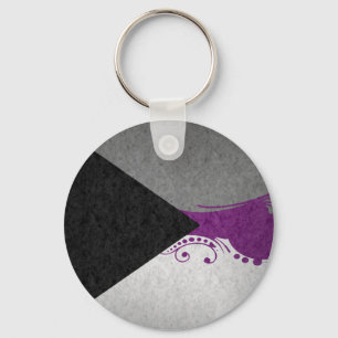 Demisexual dekorativ flagga nyckelring