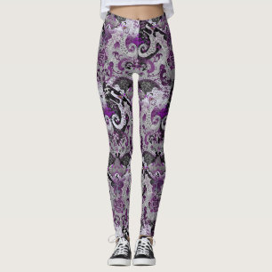 Demisexual Dragon Damask - Pridet Flagga Färg Leggings
