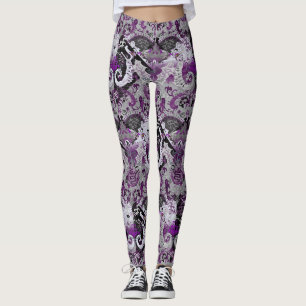 Demisexual Dragon Damask - Pridet Flagga Färg Leggings