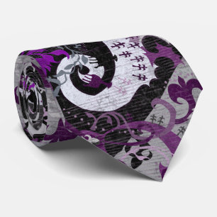 Demisexual Dragon Damask - Pridet Flagga Färg Slips