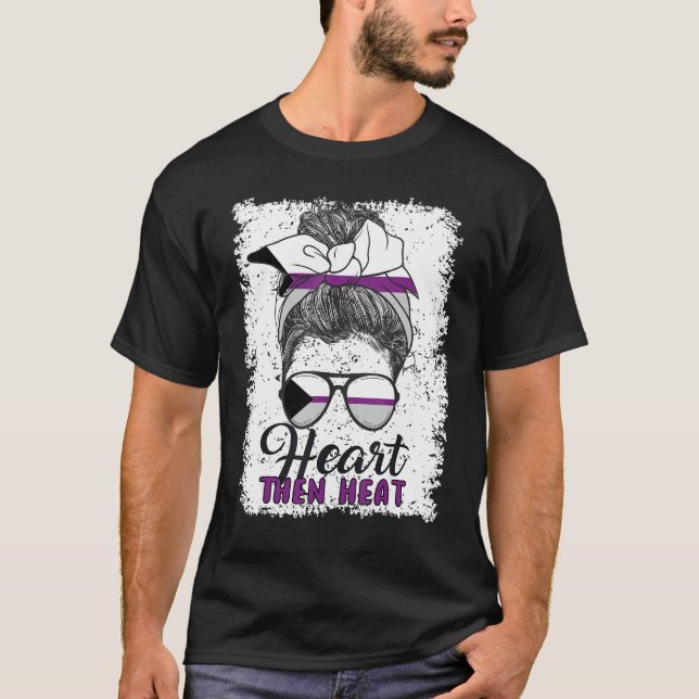 Demisexual Joke Heart Than Heat Demisexual Flag T Shirt (Framsida)