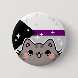 Demisexual LGBT-Pridets Flagga Kat-knapp Knapp