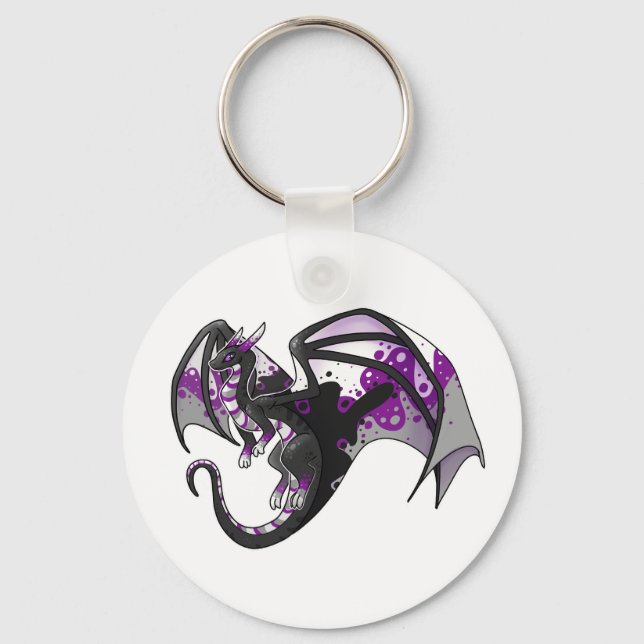 Demisexual Pride Dragon Nyckelring (Framsida)