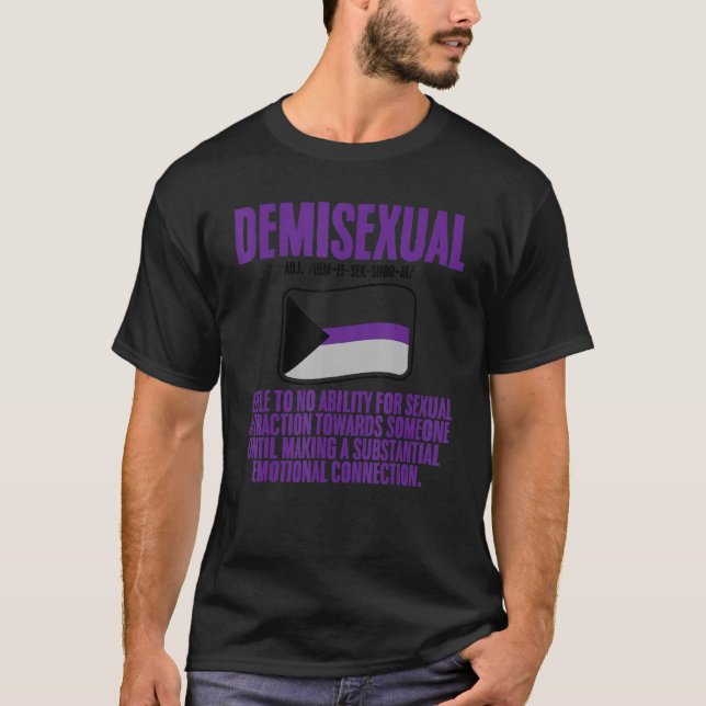 Demisexual Pride Flag Definition T Shirt (Framsida)