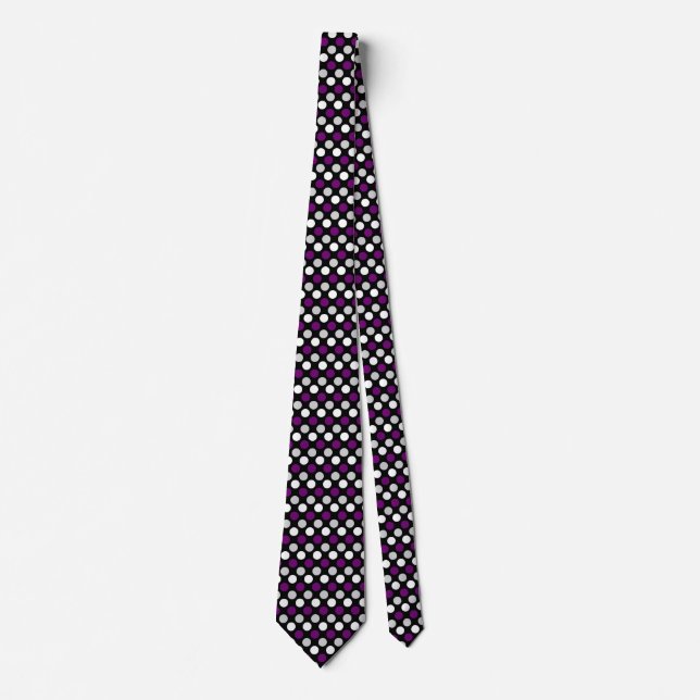 Demisexual Pride Flagga Färg Polkadots Slips (Framsida)