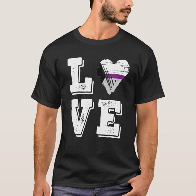 Demisexual Pride Flagga Kärlek Demisexual T Shirt (Framsida)