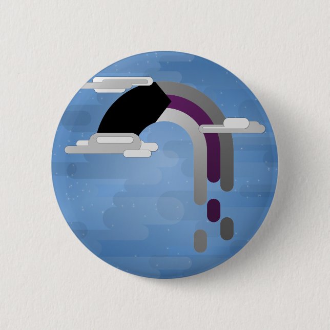 Demisexual Pride Flagga Minimalistisk regnbågsdesi Knapp (Framsida)