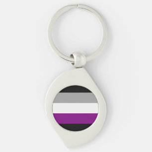 Demisexual Swirl Silverfärgad Nyckelring