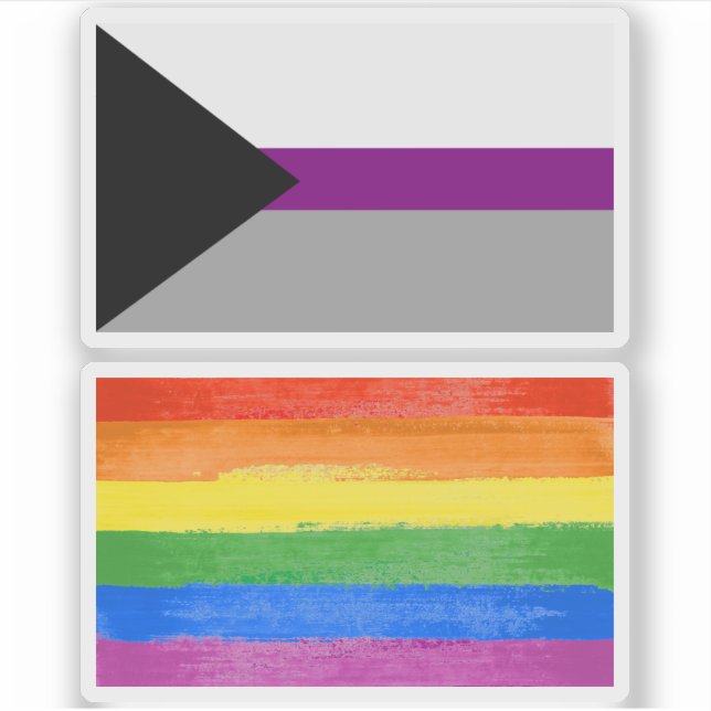 Demisexuell stolthet klistermärken (Framsida)