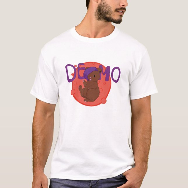 Demo björnen! t-shirt (Framsida)