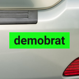 Demobrat modern typografi svart neon grönt coola bildekal