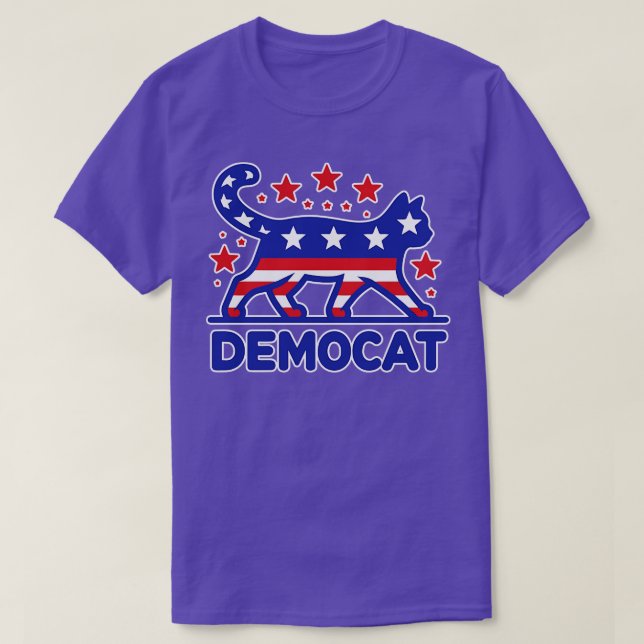 DEMOCAT Cat Dam för 2024 V2 T Shirt (Design framsida)