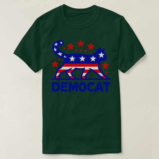 DEMOCAT Cat Dam For Kamala 2024 T Shirt (Design framsida)