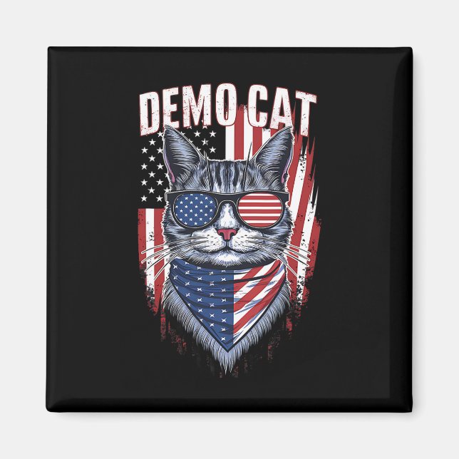 Democat Democrat Chilless Cat Dam Liberal Electi Magnet (Framsidan)