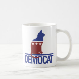 Democat lustig katt kaffemugg