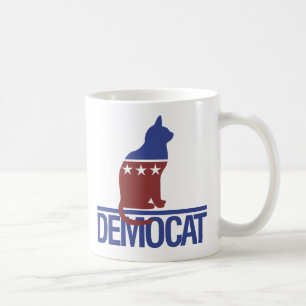 Democat lustig katt kaffemugg
