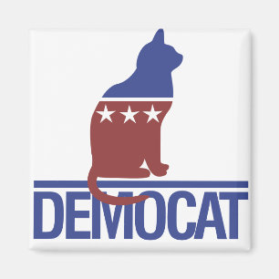 Democat lustig katt magnet