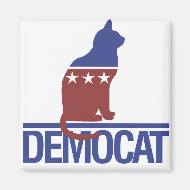 Democat lustig katt magnet (Framsidan)