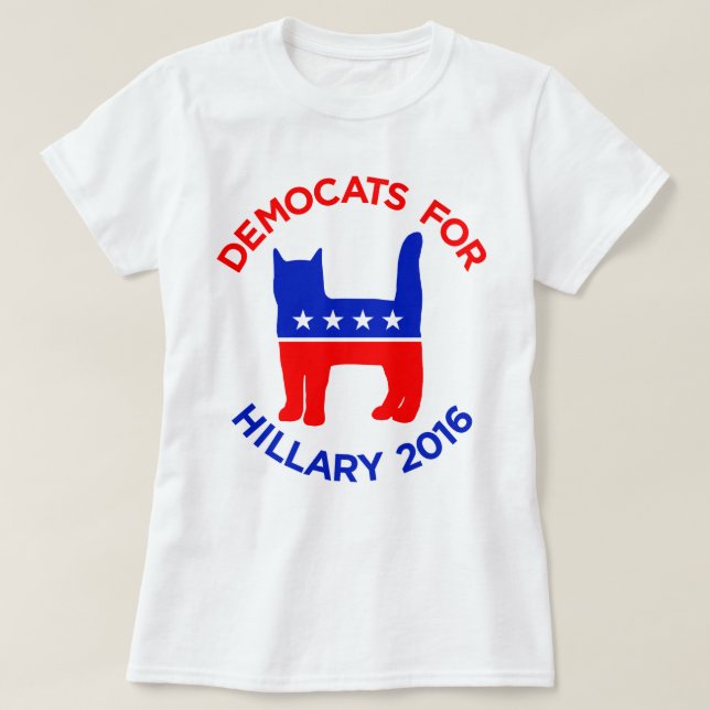 "Democats för Hillary 2016" kvinna T-tröja Tröja (Design framsida)