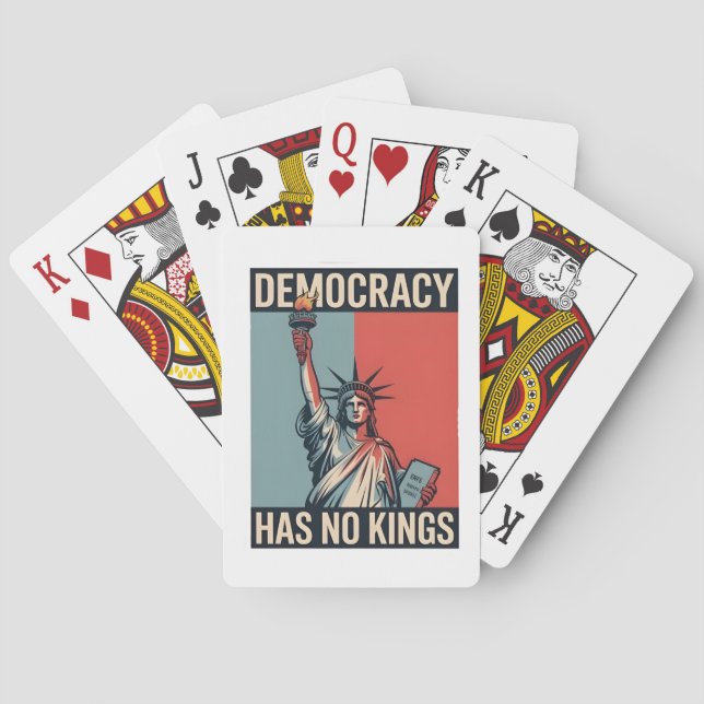 Democracy Has No Kings Liberity Status American Casinokort (Baksidan)