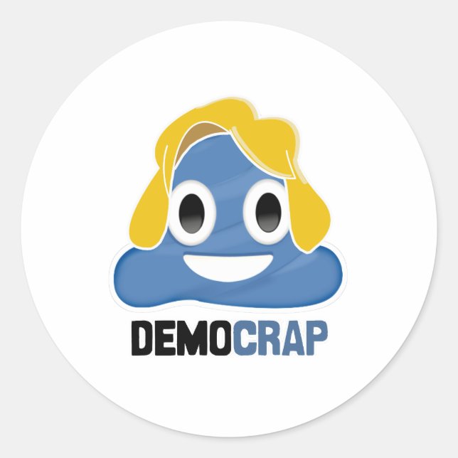 DEMOCRAP EMOJI - - RUNT KLISTERMÄRKE (Framsida)