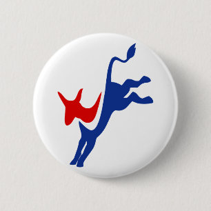 Democrat Donkey Button Knapp