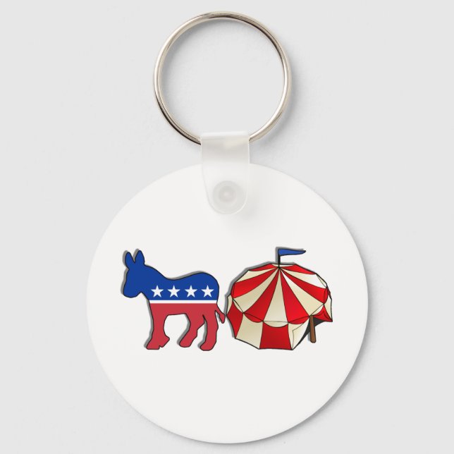 Democrat Donkey Circus Nyckelring (Framsida)