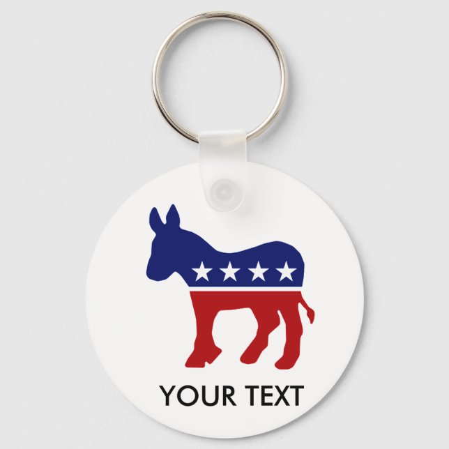 Democrat Donkey/DNC Donkey Nyckelring (Framsida)