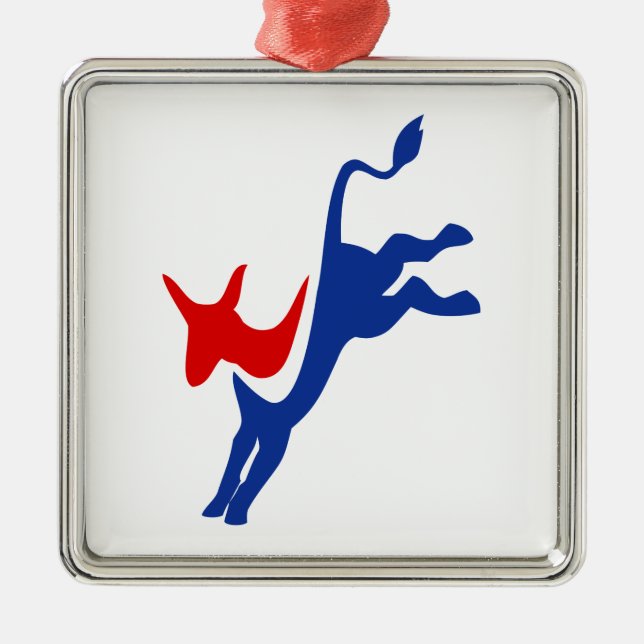 Democrat Donkey Julgransprydnad Metall (Framsidan)