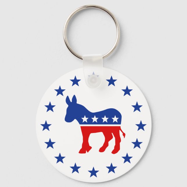 Democrat Donkey Keychain Nyckelring (Framsida)