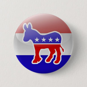 Democrat Donkey Logotyp Knapp