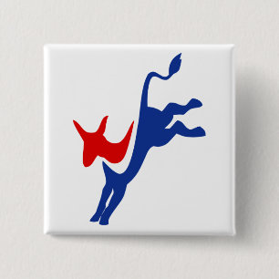 Democrat Donkey Logotyp Knapp