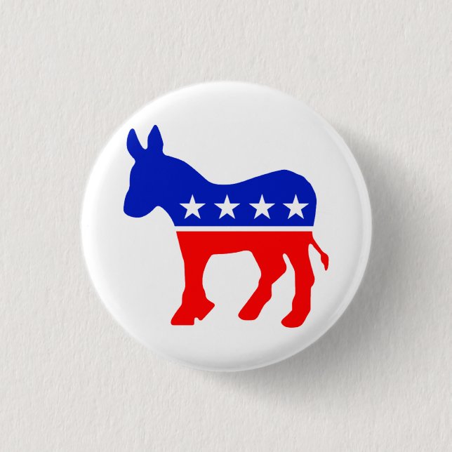 Democrat Donkey Logotyp Knapp (Framsida)