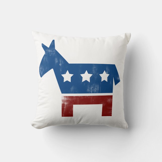 Democrat Donkey logotyp Kudde (Framsida)