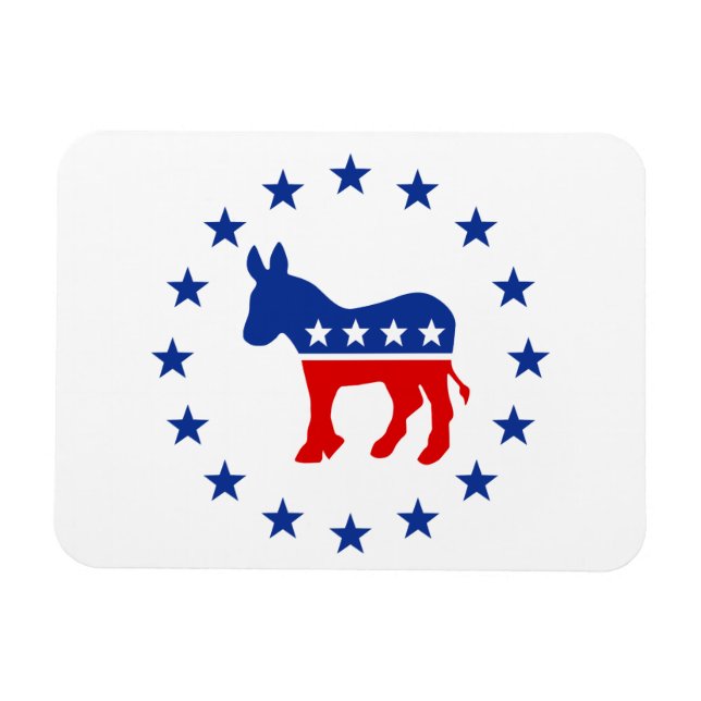 Democrat Donkey Premium Magnet (Horisontell)