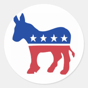 Democrat Donkey Runt Klistermärke