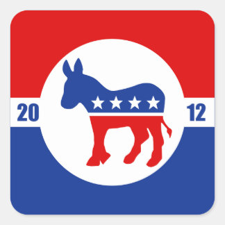 Democrat Donkey Square Sticker Fyrkantigt Klistermärke